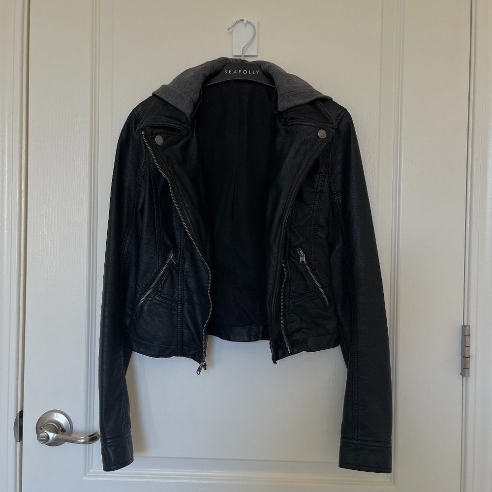 Hollister faux leather jacket